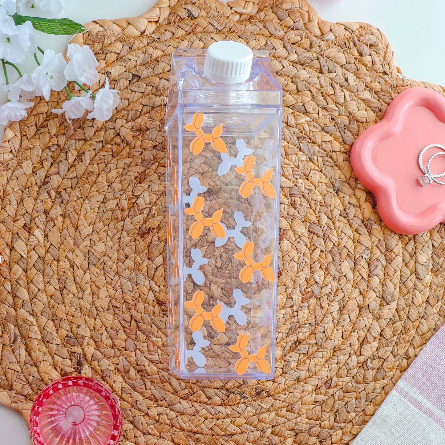 Orange Balloon Dog Milk Carton