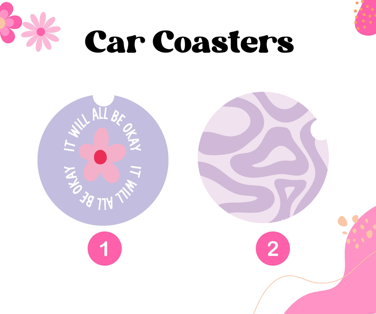 Purple Car Coasters