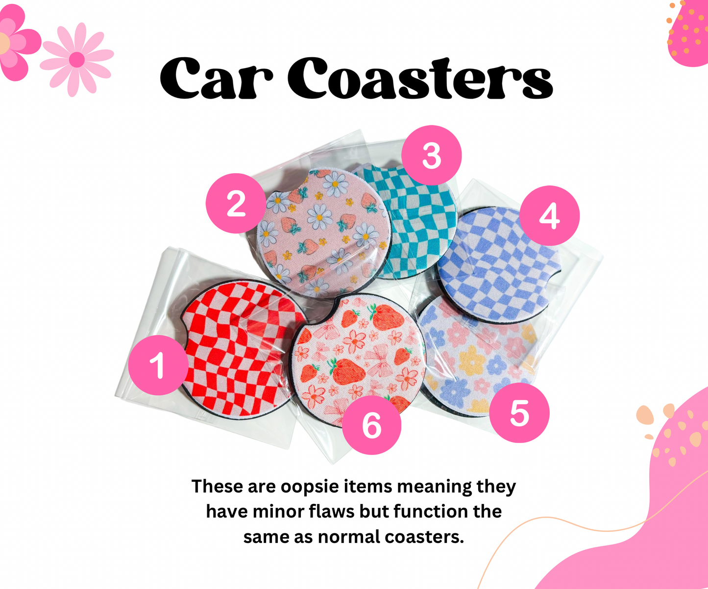Oopsie Car Coasters