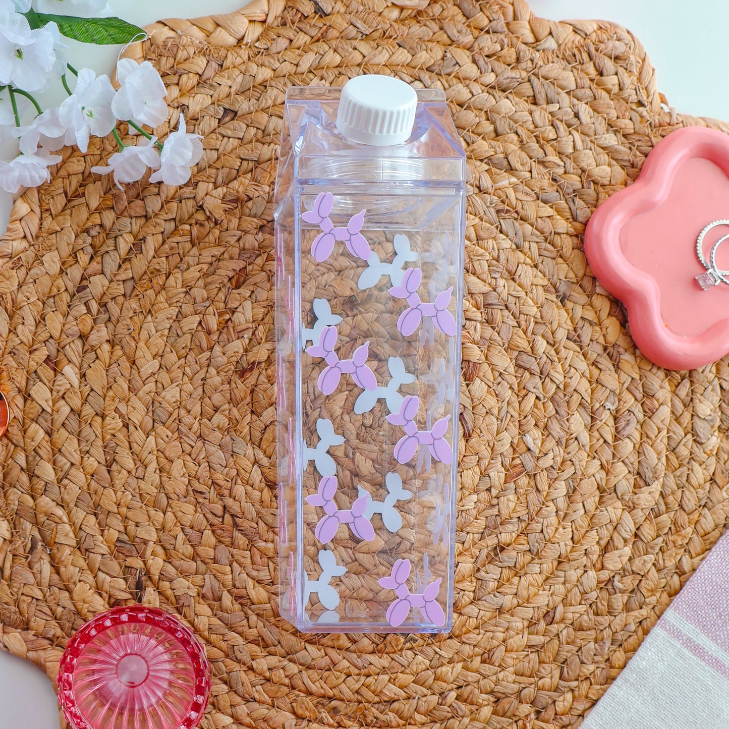 Purple Balloon Dog Milk Carton