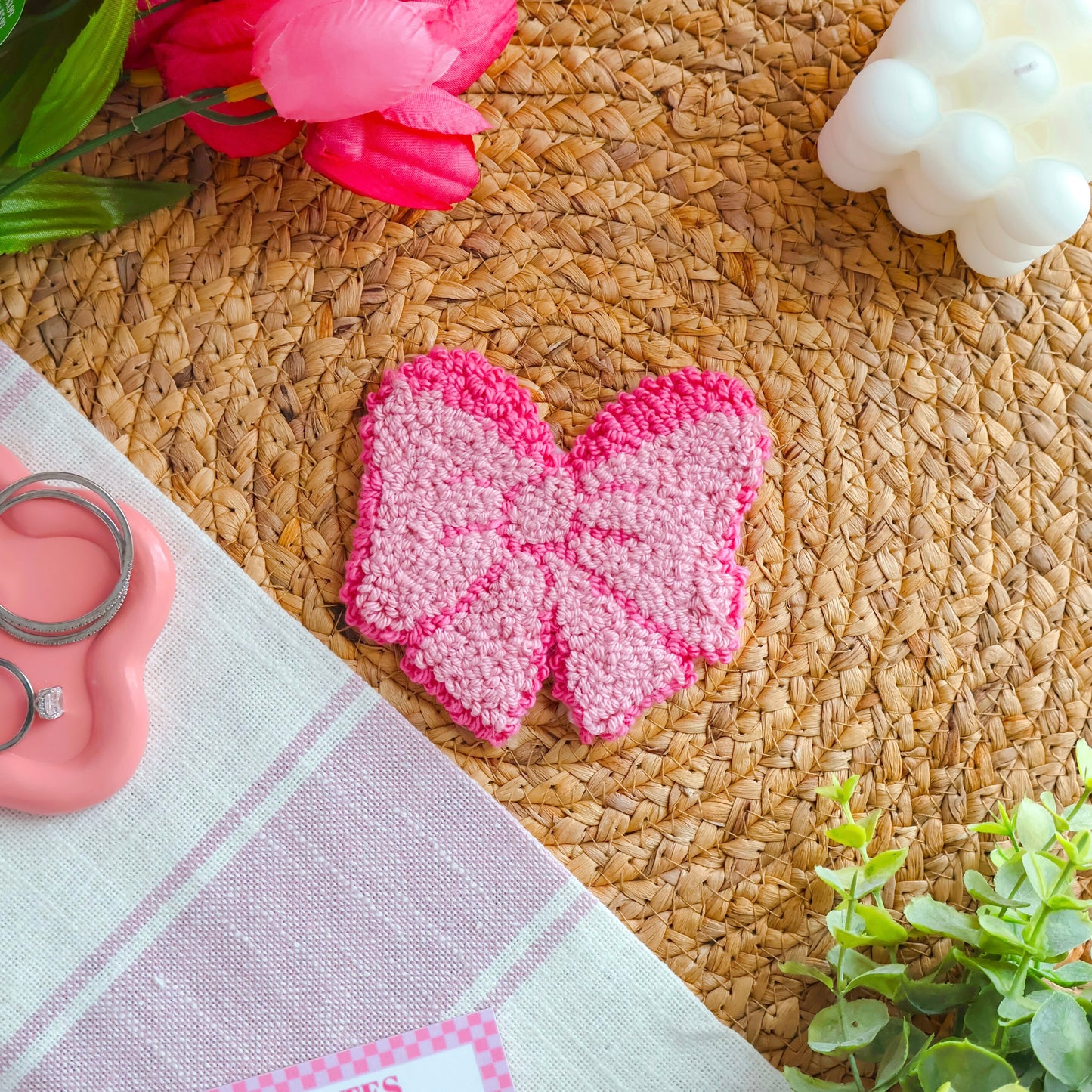Bow Mug Rug