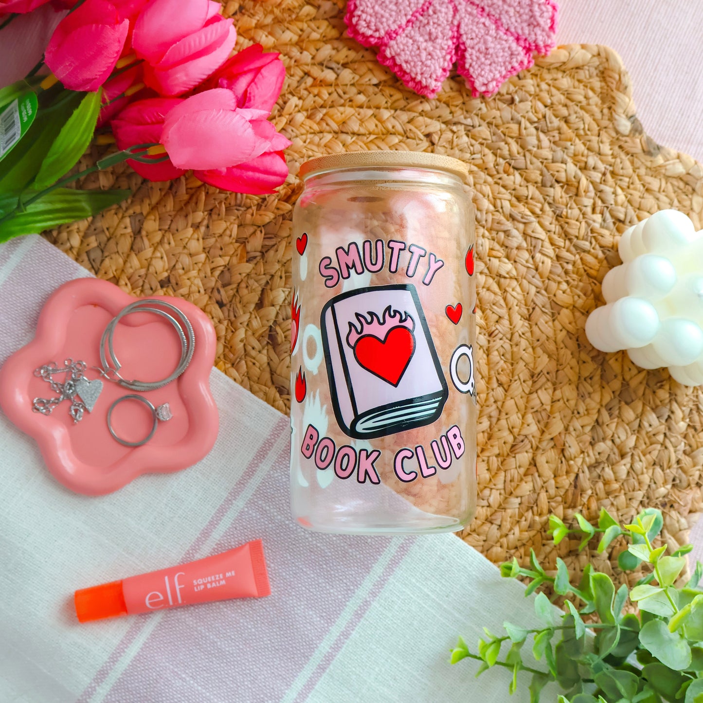 Smutty Book Club Glass Cup