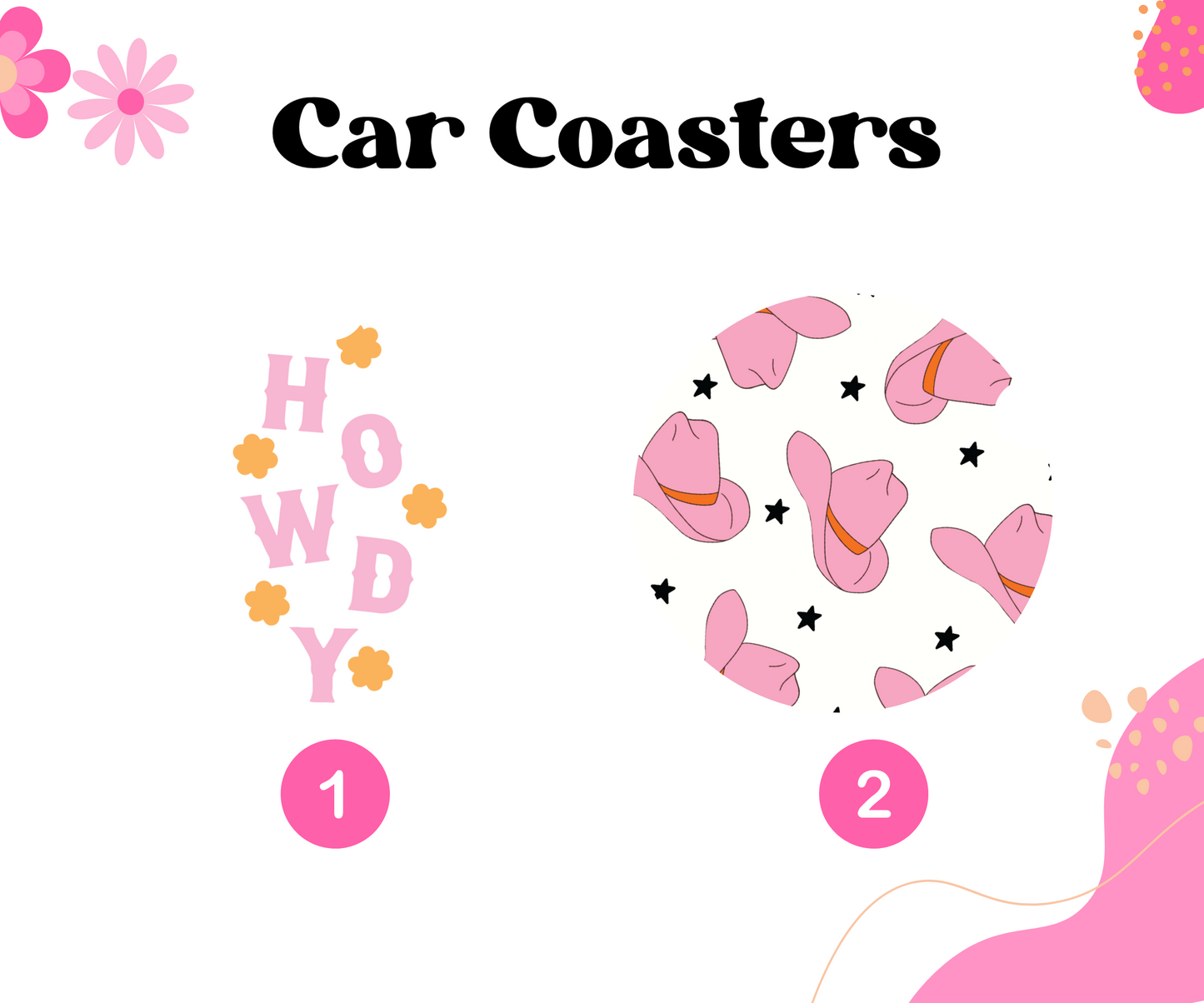Howdy Car Coasters