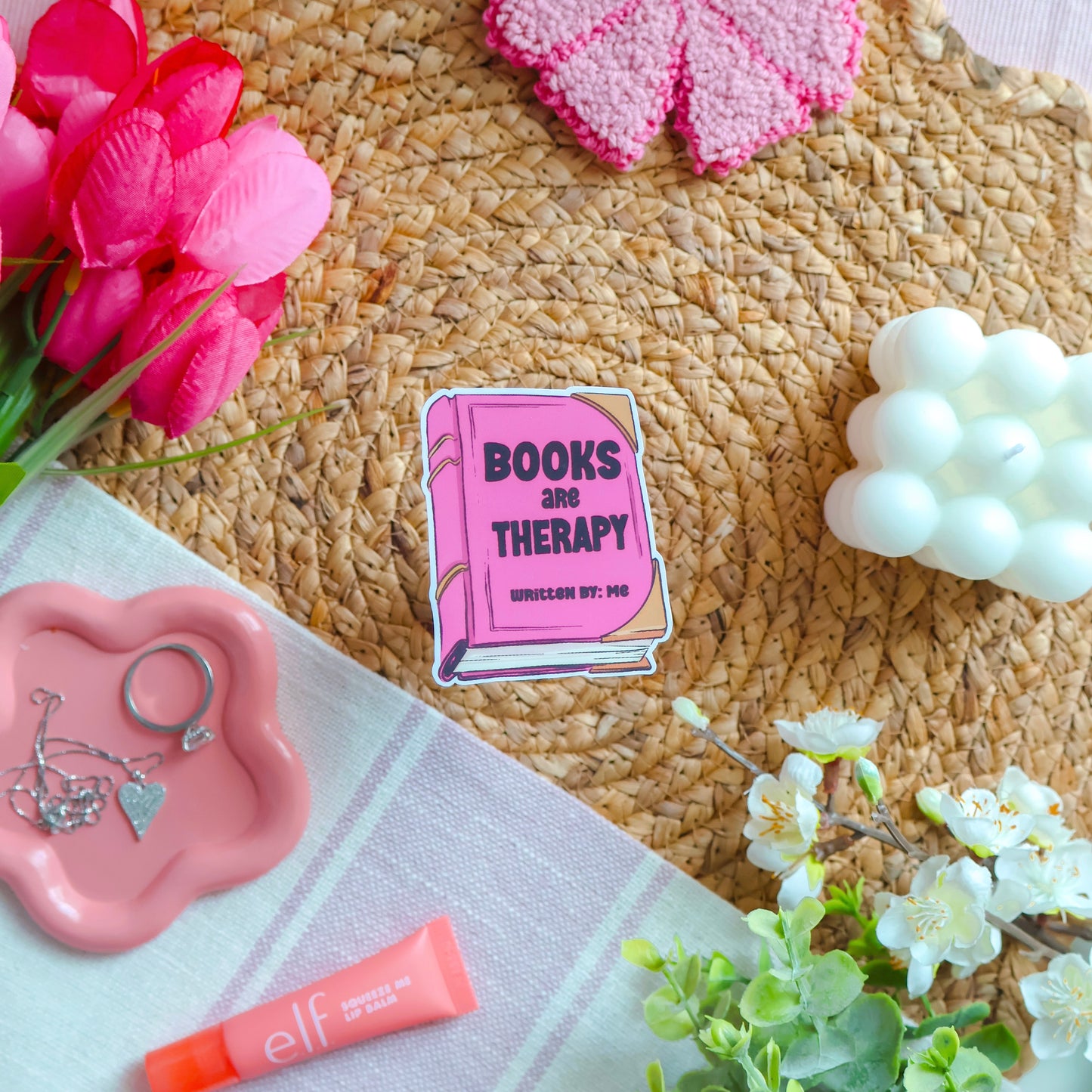Books Are Therapy Sticker