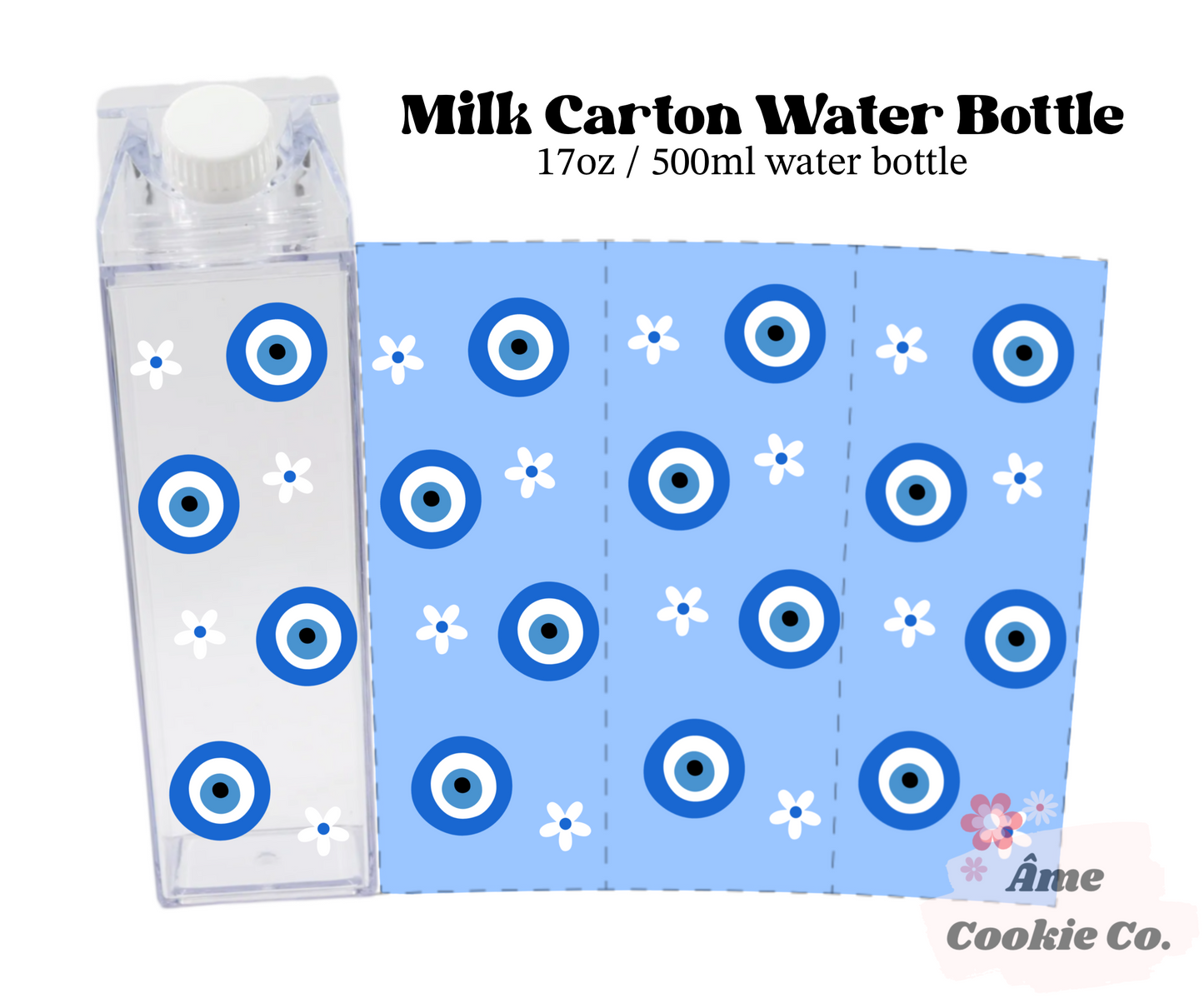 Blue Evil Eye Milk Carton