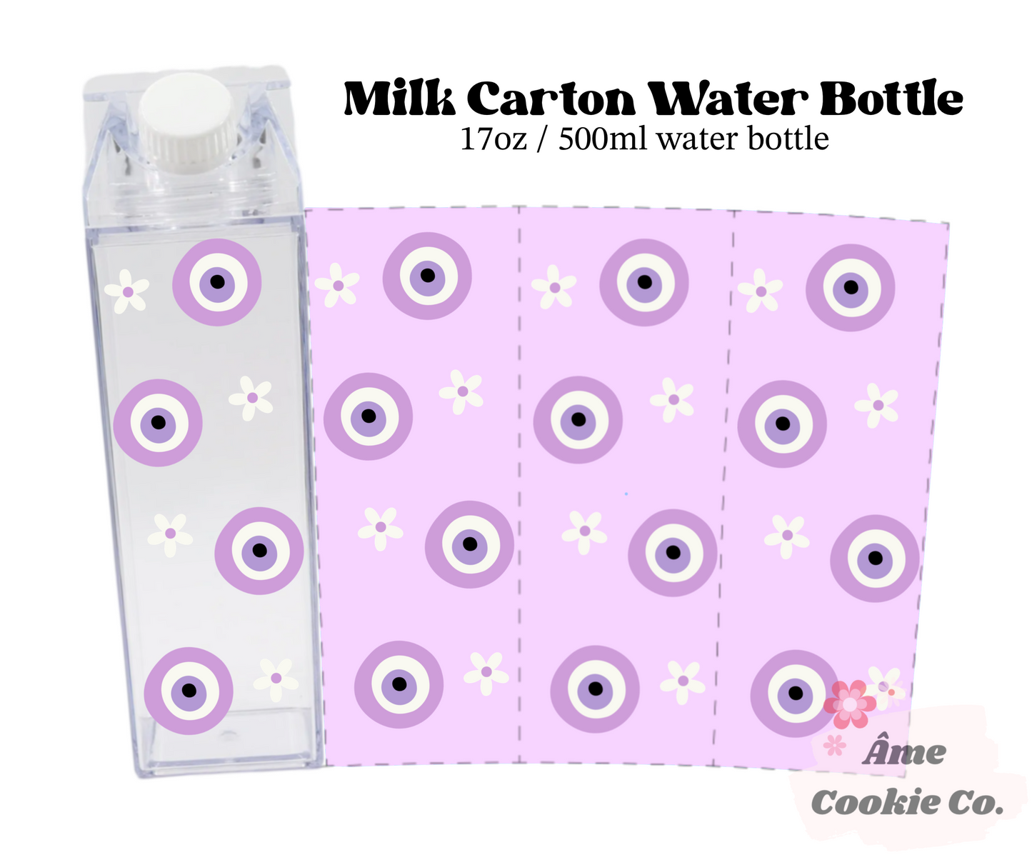 Purple Evil Eye Milk Carton