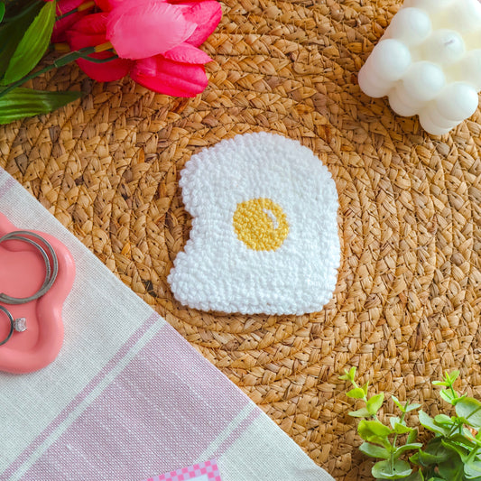 Sunny Side Up Egg Mug Rug