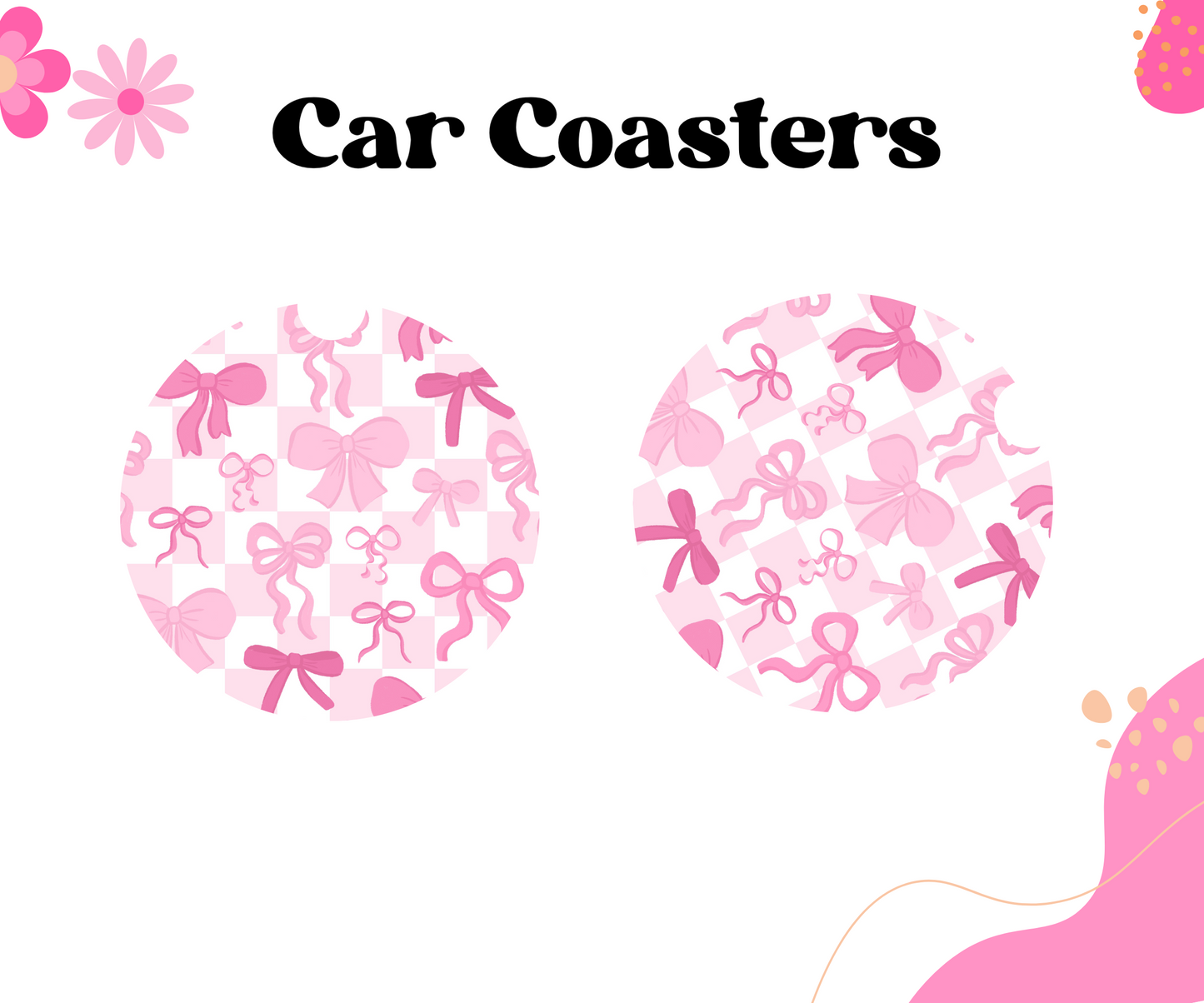 Soft Bows Car Coasters