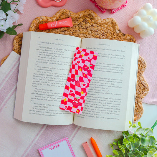 Checkered Cherries Bookmark