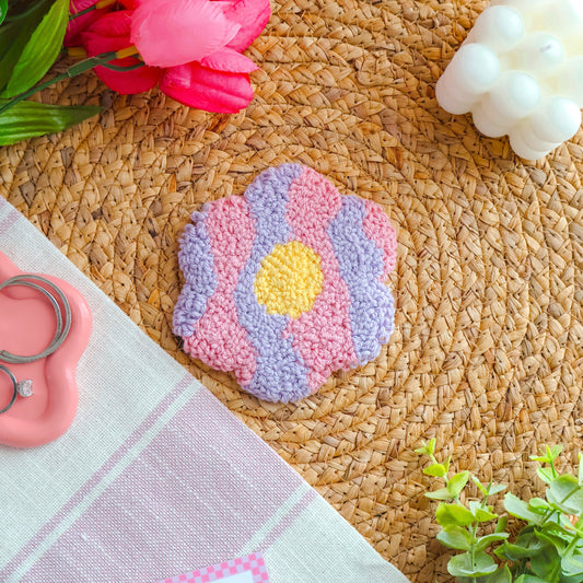 Retro Flower Mug Rug