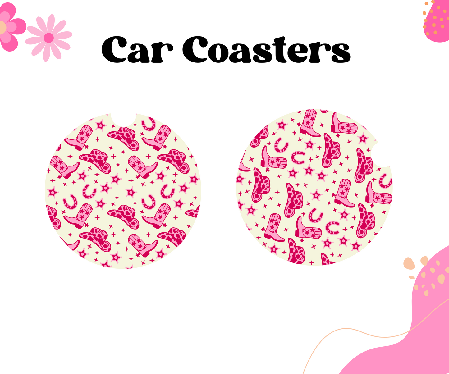 Cowgirl Car Coasters