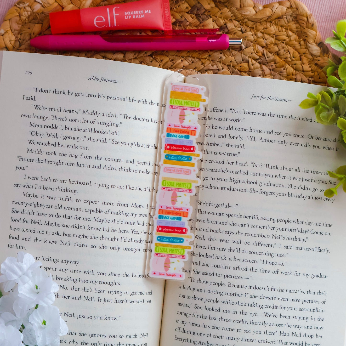 Cute Book Genres Acrylic Bookmark