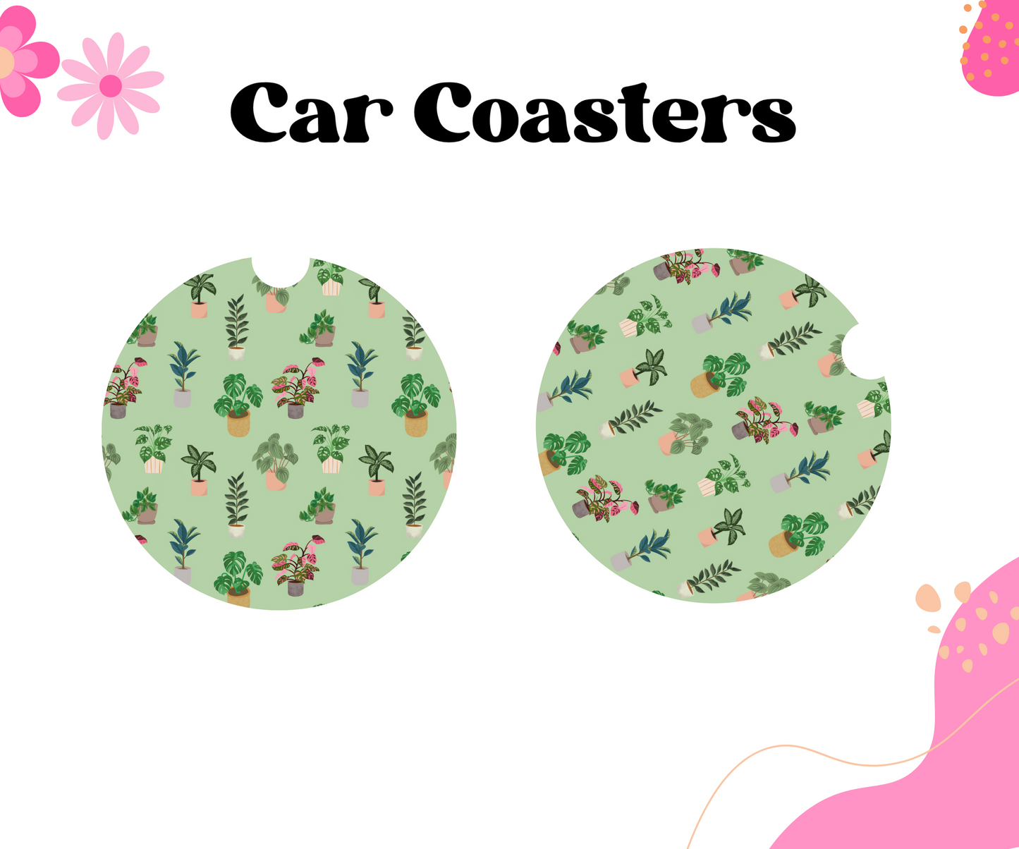 Plant Era Car Coasters