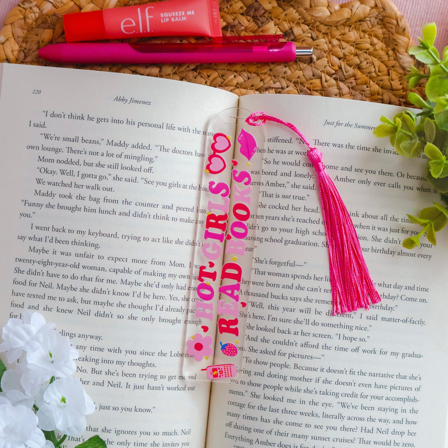 Hot Girls Read Books Acrylic Bookmark