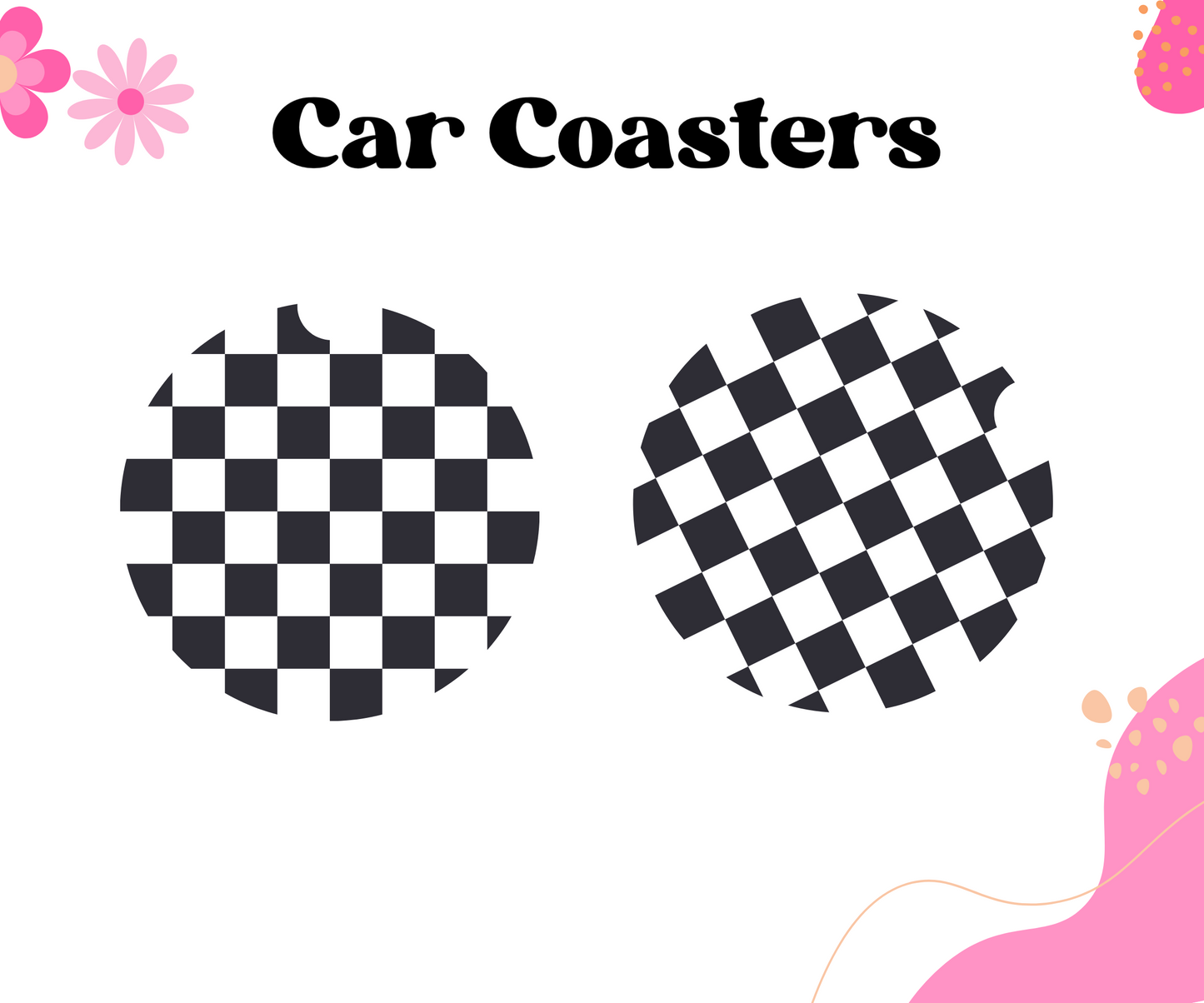 Checkered Car Coasters